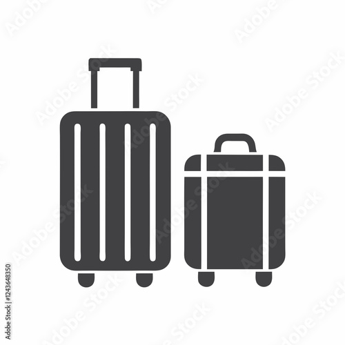 Luggage Suitcase Vector Icon for Travel Design.