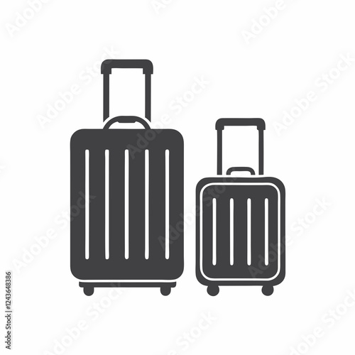 Luggage Suitcase Vector Icon for Travel Design. photo