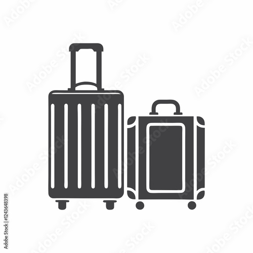 Luggage Suitcase Vector Icon for Travel Design.