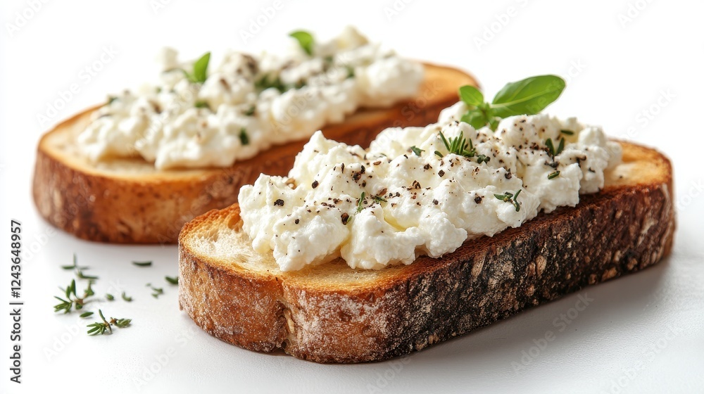 breakfast toast with ricotta isolated on transparent background breakfast toast with ricotta isolated on transparent background