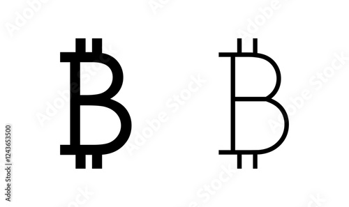 Bitcoin icon logo design. bitcoin sign and symbol. payment symbol. cryptocurrency logo