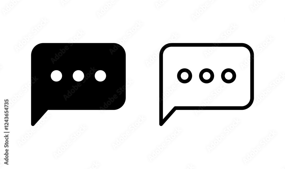 Chat icon logo design. speech bubble sign and symbol. comment icon. message Chat icon logo design. speech bubble sign and symbol. comment icon. message