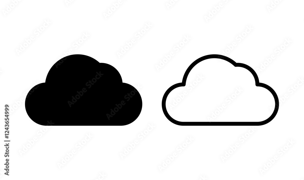 Cloud icon logo design. cloud sign and symbol Cloud icon logo design. cloud sign and symbol