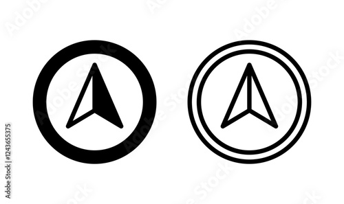 Free Download Compass icon logo design. arrow compass icon sign and symbol - GFXLoad