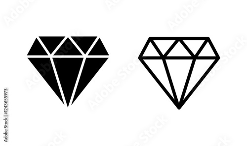 Diamond icon logo design. diamond gems sign and symbol