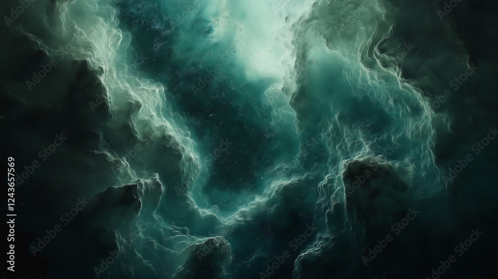 Abstract Deep Space Nebula Displaying Intricate Patterns Abstract Deep Space Nebula Displaying Intricate Patterns
