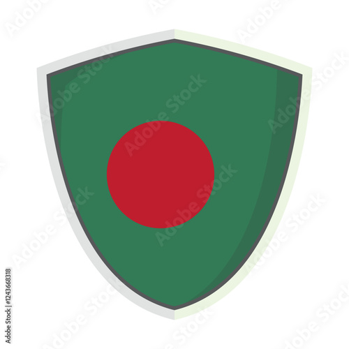 Free Download Bangladesh national flag Shield Badge - GFXLoad