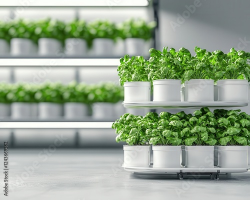 Fully automated vertical farming system with AIcontrolled hydroponics photo