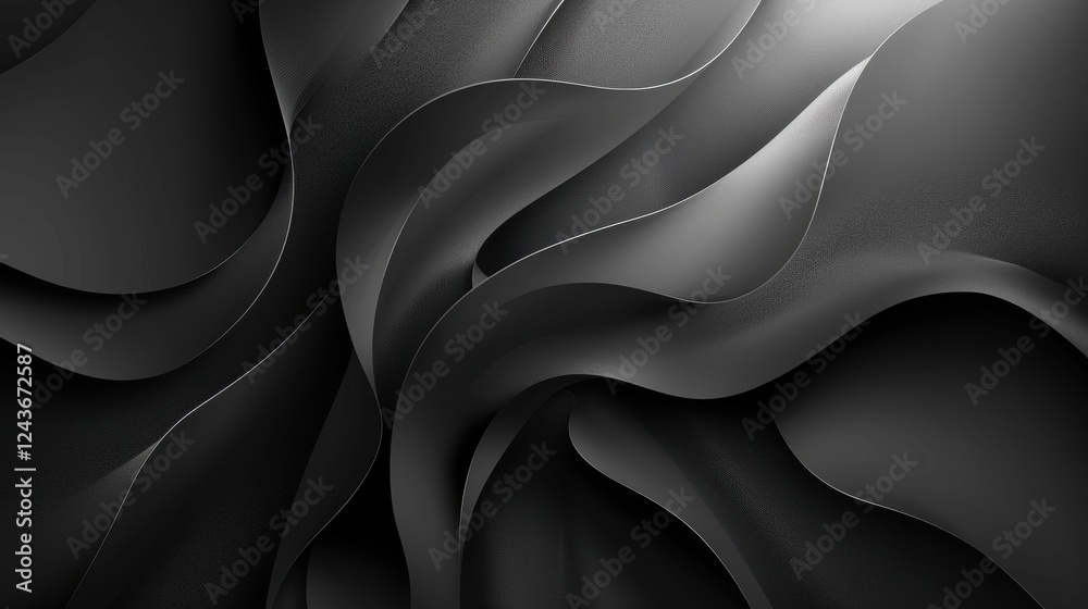 Obraz premium Abstract Black and Gray Swirl Background Texture