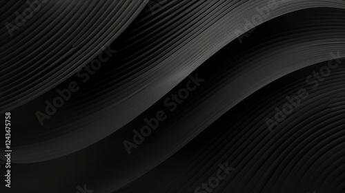 Abstract Black Wave Background Texture