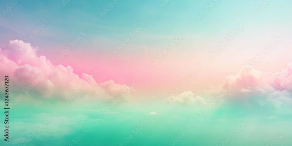 Pastel Sky with Dreamy Cloudscape and Soft Hues Pastel Sky with Dreamy Cloudscape and Soft Hues