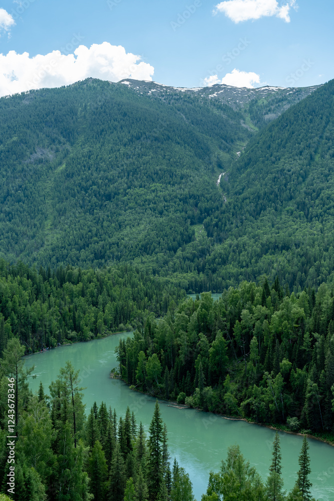 Scenery of Kanas Scenic Area in Xinjiang Uygur Autonomous Region, China Scenery of Kanas Scenic Area in Xinjiang Uygur Autonomous Region, China