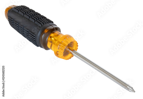 Isolated long cross head screwdriver with rubber on the grip