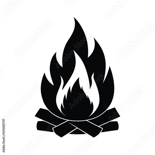 vector illustration of fire flames