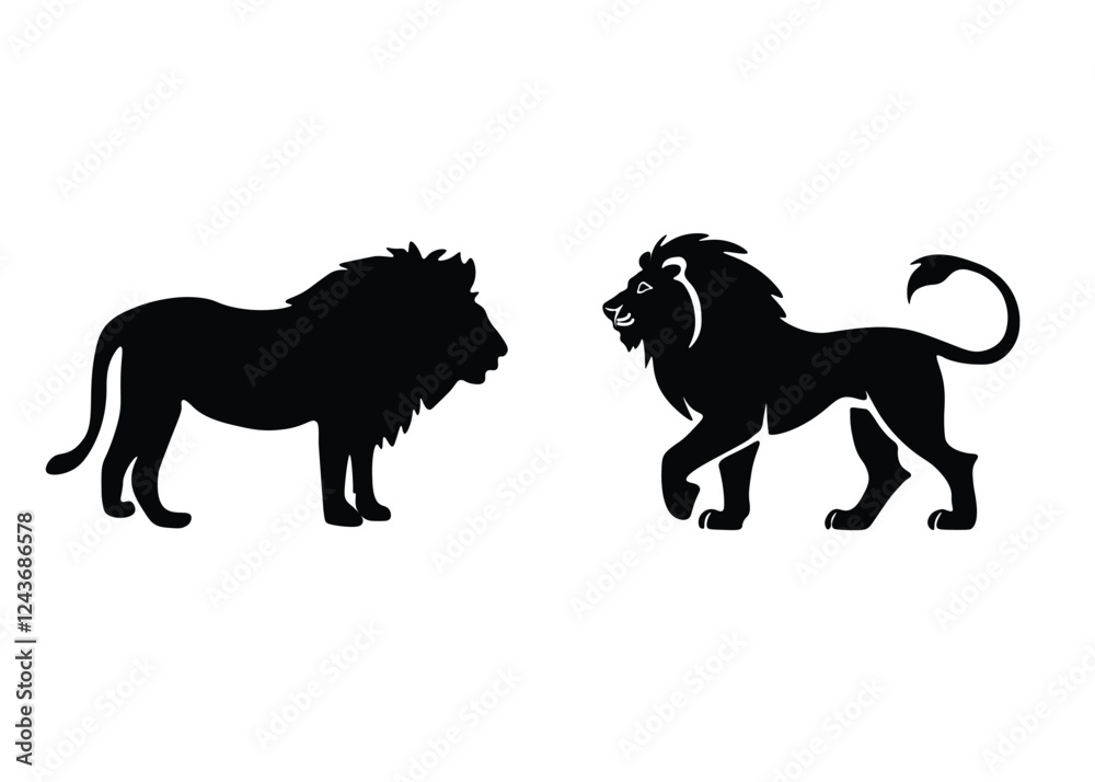 Obraz premium Lion silhouette