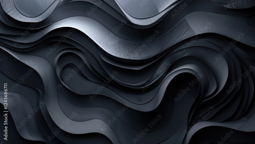 Abstract Dark Gray and Black Wave Background Texture Abstract Dark Gray and Black Wave Background Texture