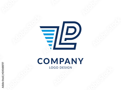 Modern letter LP, monogram letter LP logo design, PL logo vector