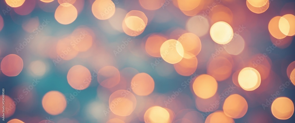Obraz premium Bokeh light pattern creating a soft and dreamy background for various design projects and visual content.