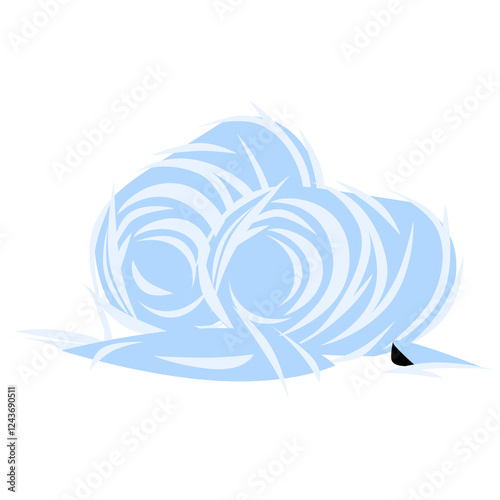 Haycock In Flat Vector Illustration Symbolizing Agriculture, Harvest Season, Rural Farming, And Traditional Hay Storage, Isolated On White Background