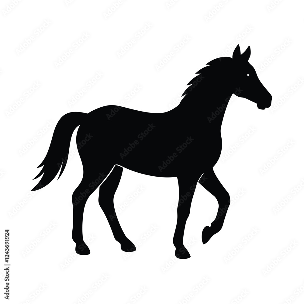 horse silhouette isolated on white horse silhouette isolated on white