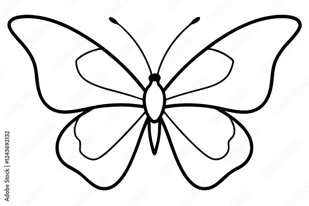 custom made wallpaper toronto digital"Elegant Butterfly Line Art Illustration for Nature-Themed Designs"