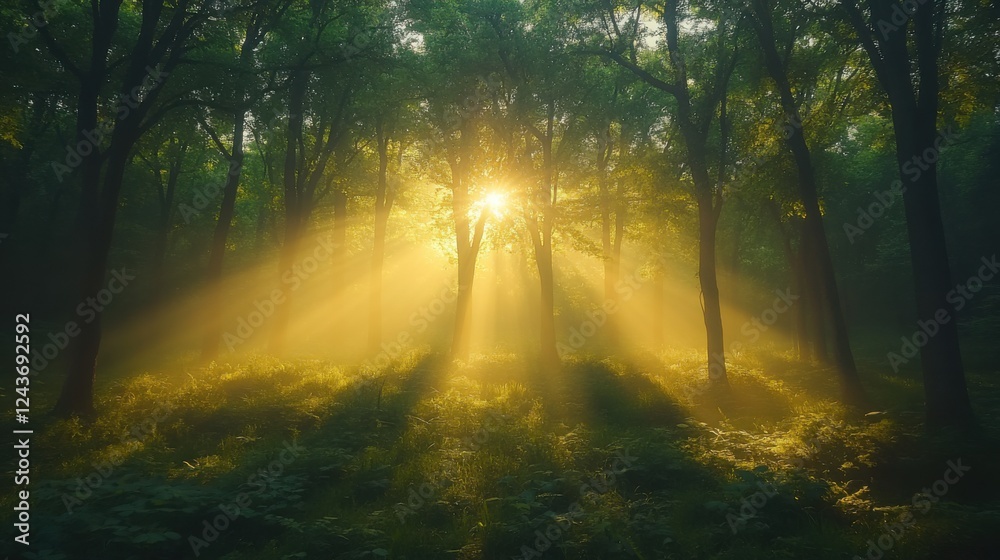 Tranquil forest bathed in soft sunlight, earthy tones blending harmoniously, evoking peace and natural serenity. Tranquil forest bathed in soft sunlight, earthy tones blending harmoniously, evoking peace and natural serenity.