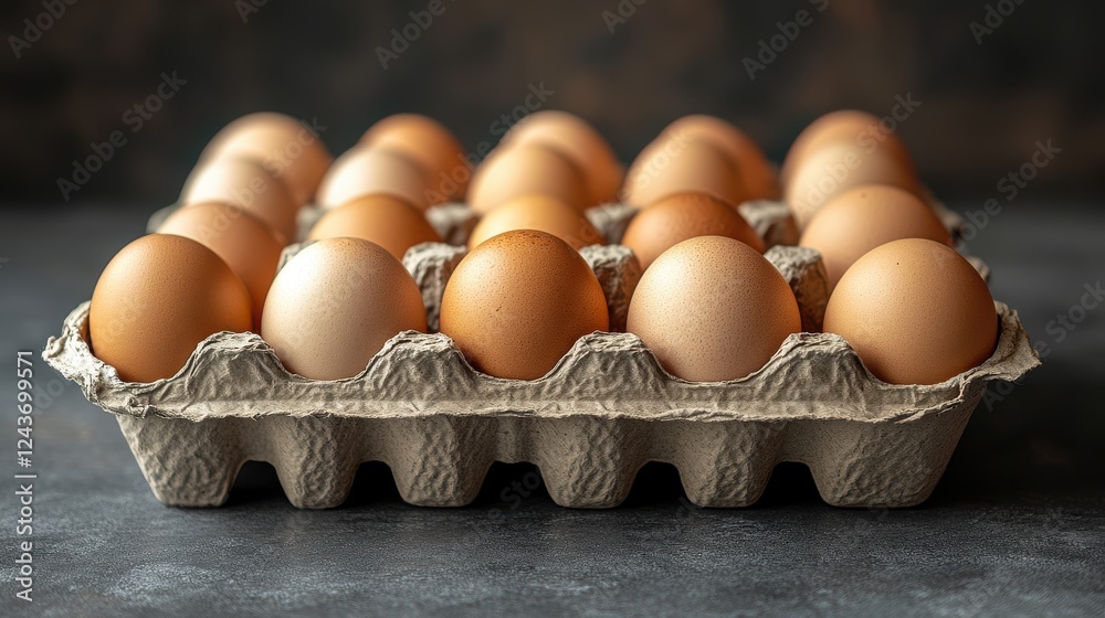 fresh brown eggs in carton box isolated on transparent background fresh brown eggs in carton box isolated on transparent background