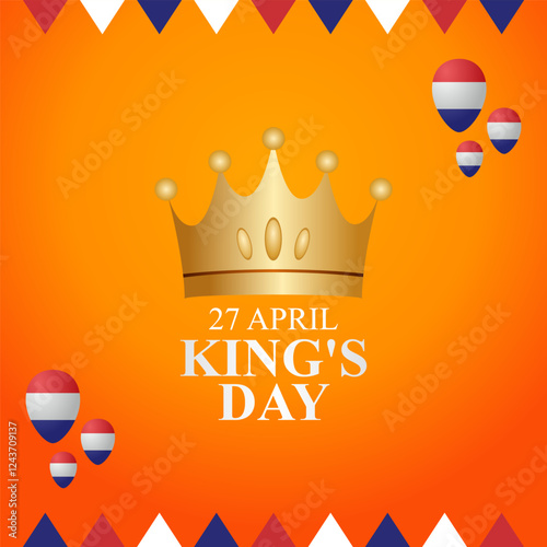 vector graphic of king's day ideal for king's day celebration.