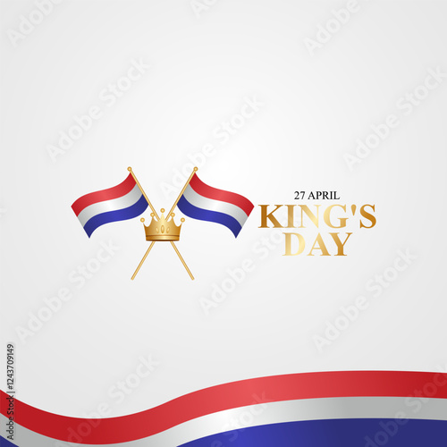 vector graphic of king's day ideal for king's day celebration.