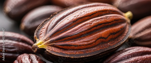 Wallpaper Mural Detailed close-up of cocoa beans showcasing their rich textures and colors, highlighting the essence of chocolate production and its ingredients. Torontodigital.ca