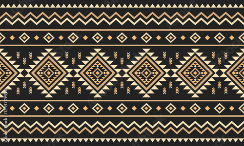 Southwest Aztec geometric Native American Mexican Navajo tribal ethnic boho indian texture ornament seamless pattern fabric colorful design vector for woven textile printing blanket rug carpet fashion