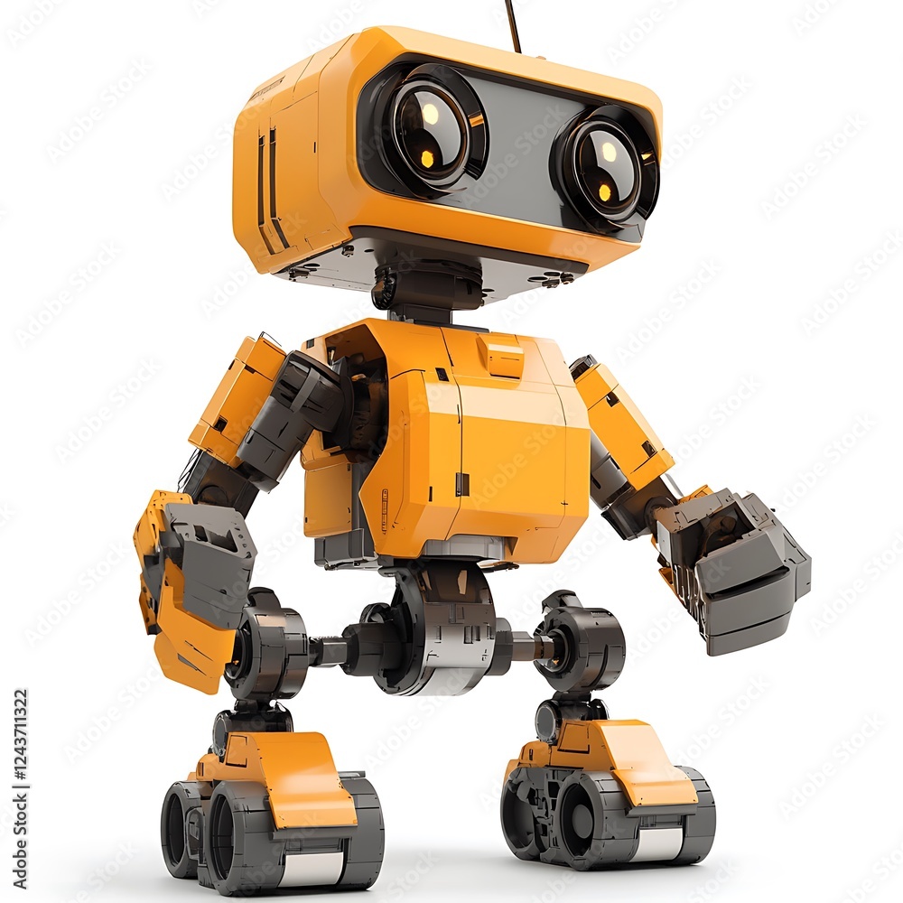 AI-Powered Robot isolated on white background -- 4:3 AI-Powered Robot isolated on white background -- 4:3