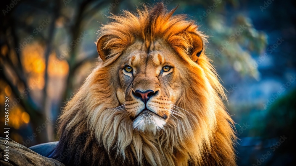 Majestic Lion Heraldry: Candid Close-up of a Regal Lion Majestic Lion Heraldry: Candid Close-up of a Regal Lion