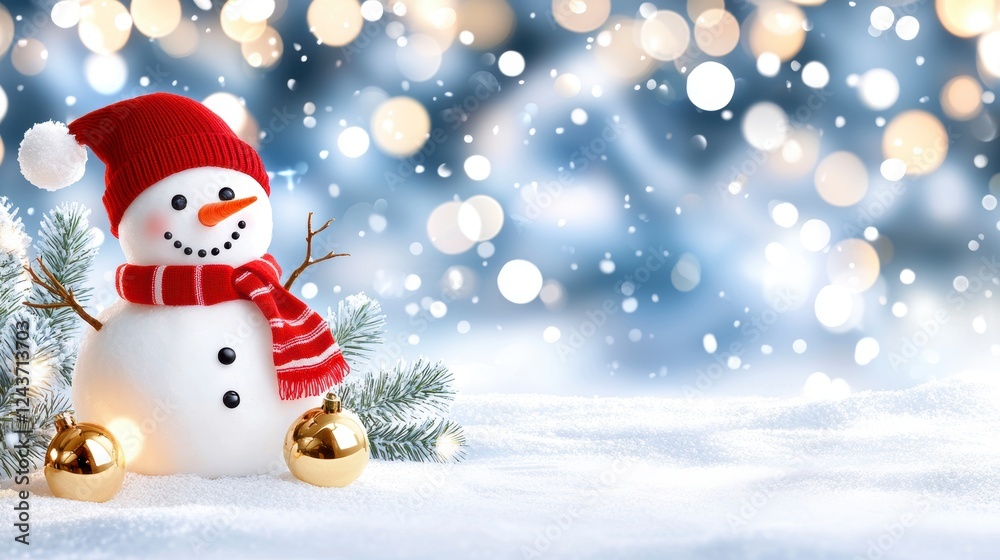 Building a cheerful snowman in winter wonderland outdoor scene holiday decor festive atmosphere close-up view Building a cheerful snowman in winter wonderland outdoor scene holiday decor festive atmosphere close-up view