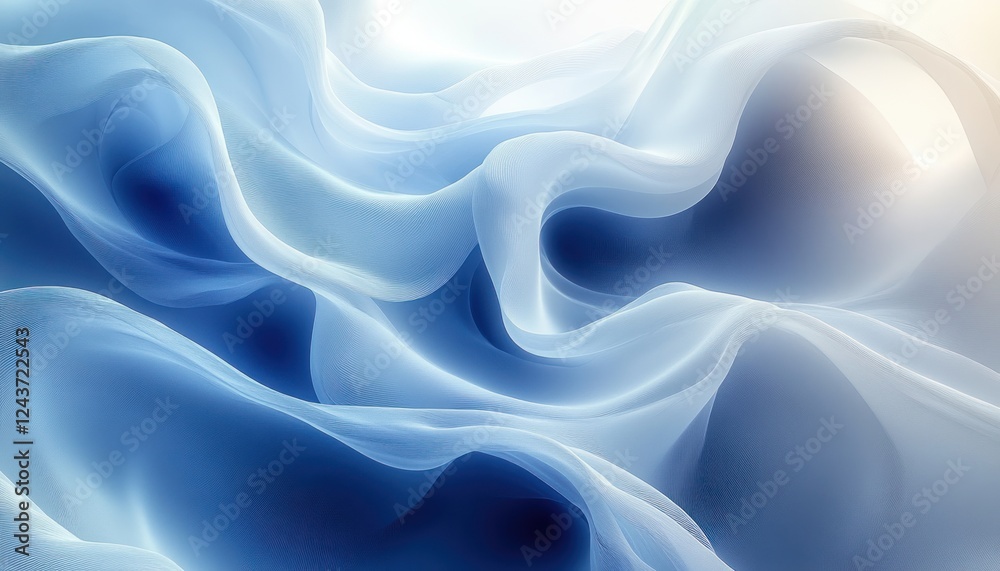 Fototapeta premium Futuristic Abstract Blue and White Digital Art Background Design for Modern Business Presentation