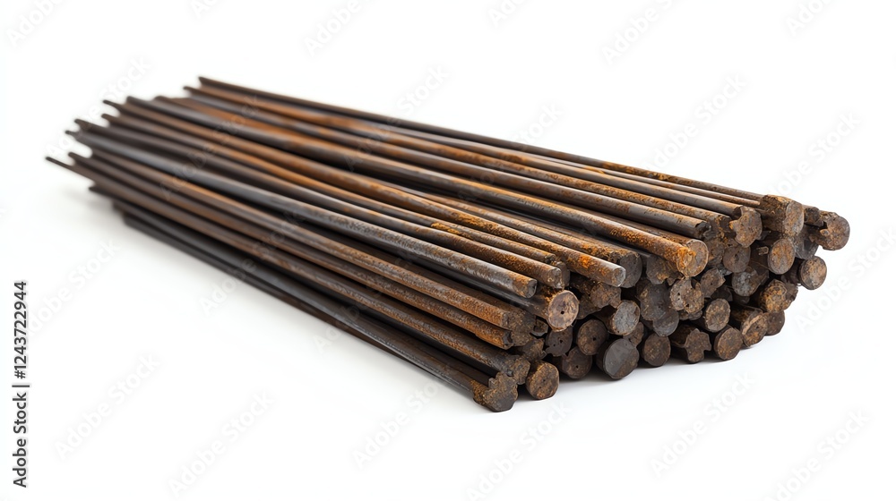 Bundle of natural cooking sticks on a white isolated background. Bundle of natural cooking sticks on a white isolated background.