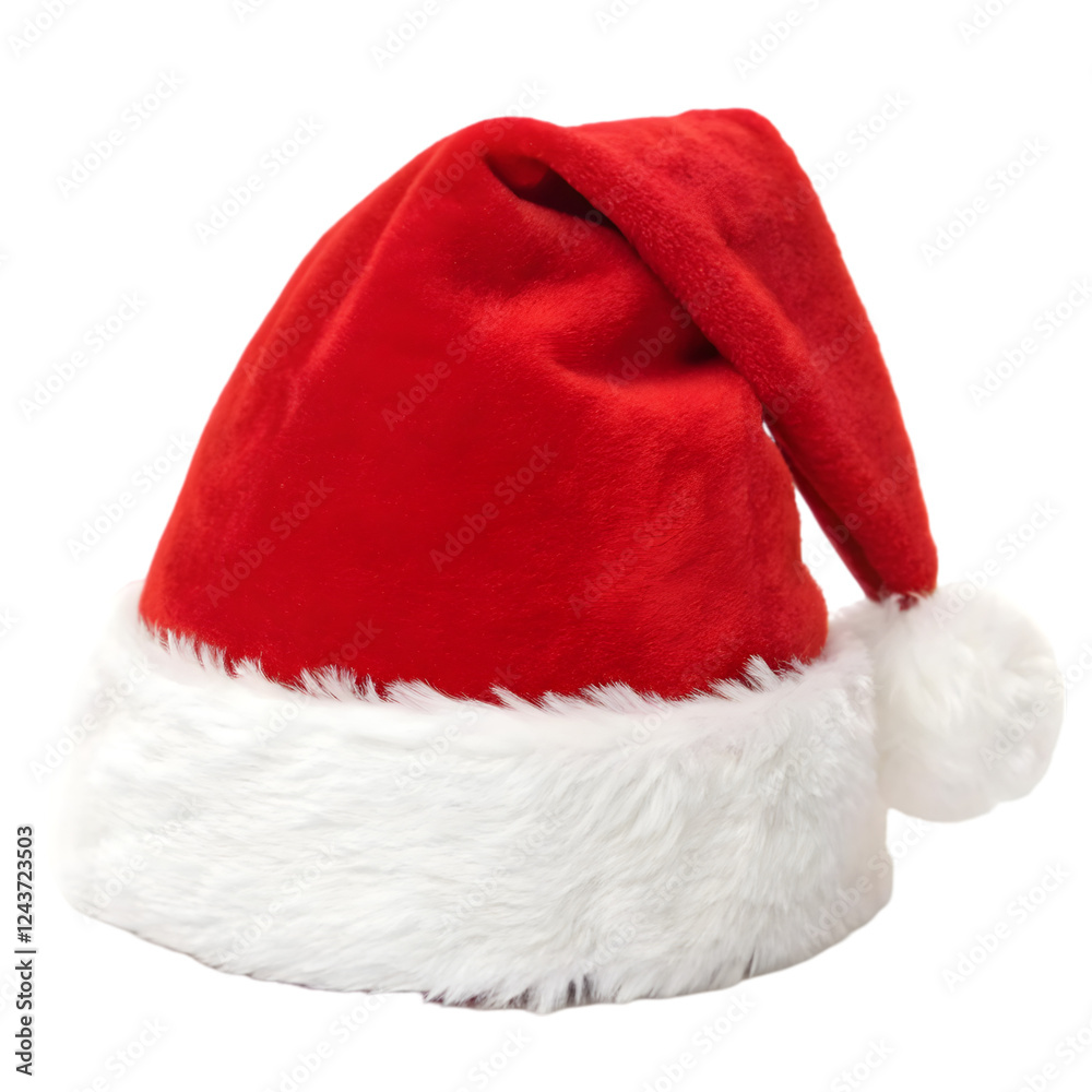 red santa hat isolated on transparent background red santa hat isolated on transparent background