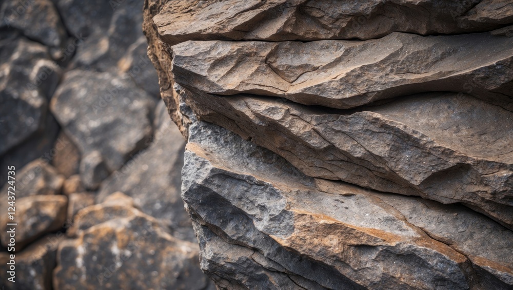 Detailed close-up of rugged rock texture showcasing natural patterns and earthy tones ideal for backgrounds and nature-themed projects. Detailed close-up of rugged rock texture showcasing natural patterns and earthy tones ideal for backgrounds and nature-themed projects.
