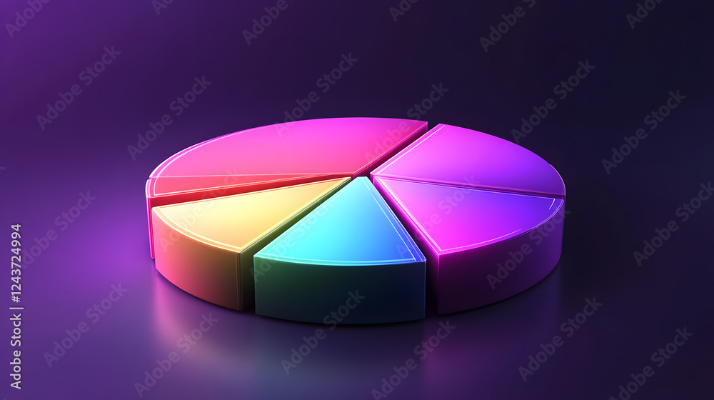 3D vector pie chart infographic template, semicircle form, divided into nine parts, smooth glowing texture, highly vibrant colors ranging from deep purple to neon green, modern and clean design, high
3D vector pie chart infographic template, semicircle form, divided into nine parts, smooth glowing texture, highly vibrant colors ranging from deep purple to neon green, modern and clean design, high