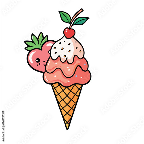 ice cream vector illustration