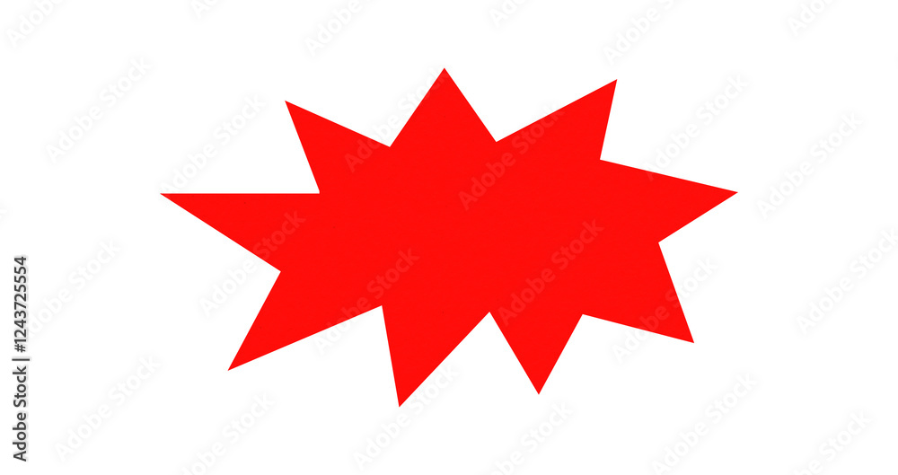 Speech bubble from red paper transparent background Speech bubble from red paper transparent background