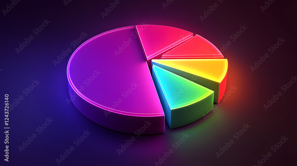 3D vector pie chart infographic template, semicircle form, divided into nine parts, smooth glowing texture, highly vibrant colors ranging from deep purple to neon green, modern and clean design, high
3D vector pie chart infographic template, semicircle form, divided into nine parts, smooth glowing texture, highly vibrant colors ranging from deep purple to neon green, modern and clean design, high