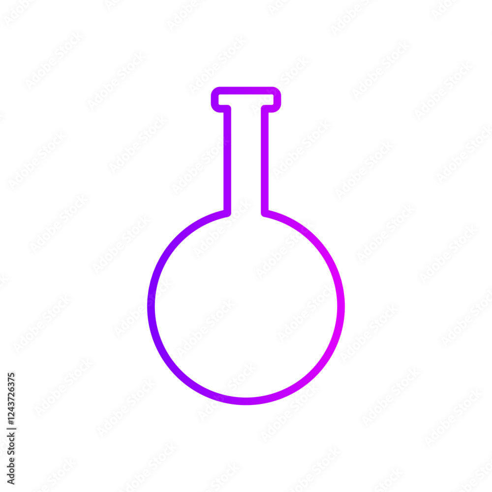 volumetric flask gradient icon volumetric flask gradient icon