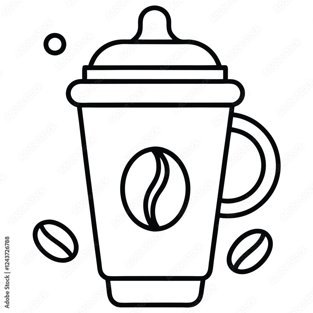 Coffee vector line art illustration Coffee vector line art illustration
