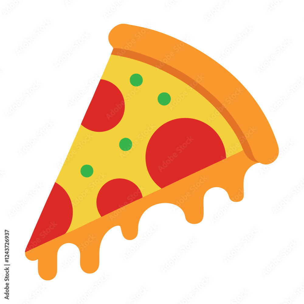 Pizza, food  vector  art illustration