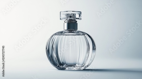 glass perfume bottle isolated on transparent background