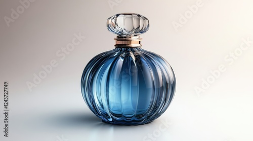 glass perfume bottle isolated on transparent background