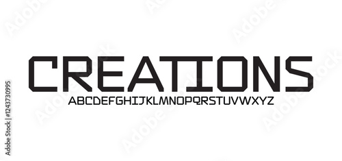 Technology science font, digital cyber alphabet made robotic style, uppercase letters A, B, C, D, E, F, G, H, I, J, K, L, M, N, O, P, Q, R, S, T, U, V, W, X, Y, Z numerals 0, 1, 2, 3, 4, 5, 6, 7, 8, 9