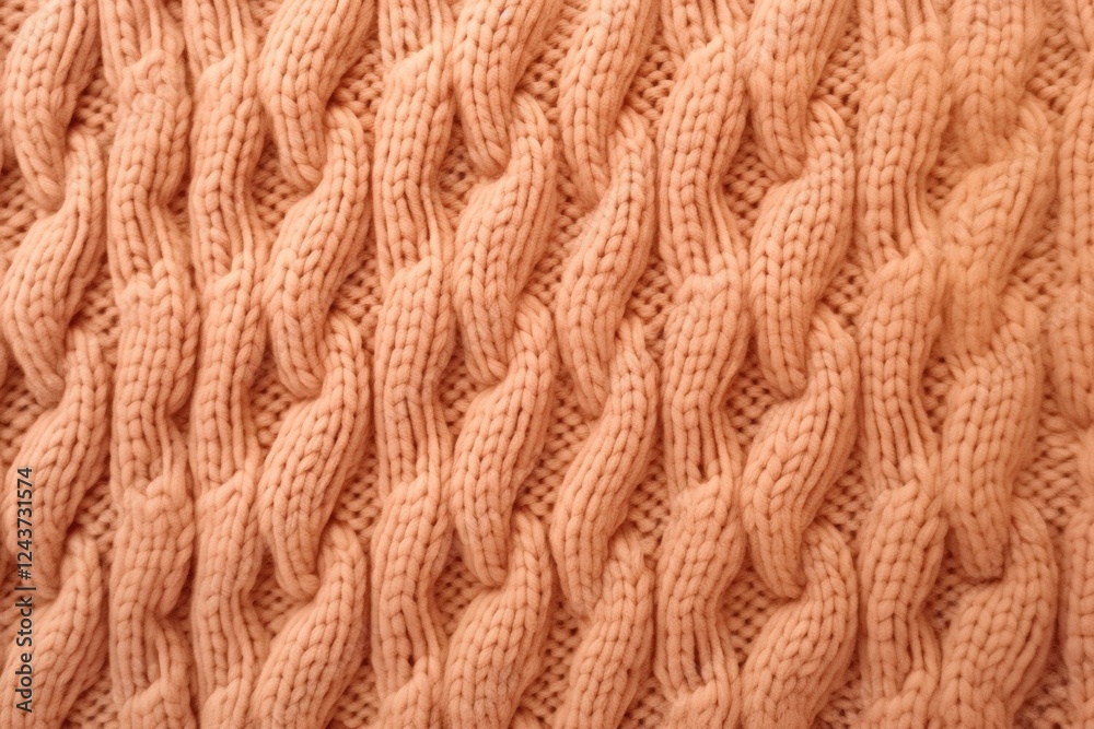 Beautiful knitted peach fuzz texture showcasing intricate patterns and warmth, perfect for cozy winter designs and fashion inspiration.