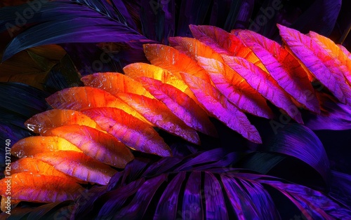 A glowing macro shot of modaks arranged on a banana leaf, with delicate folds and a glossy surface indicating freshly steamed sweetness. The festive look is enhanced by the soft, warm glow  photo